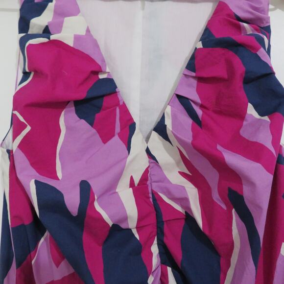 Banana Republic Small Purple Floral Midi Dress Poplin - Picture 4 of 7